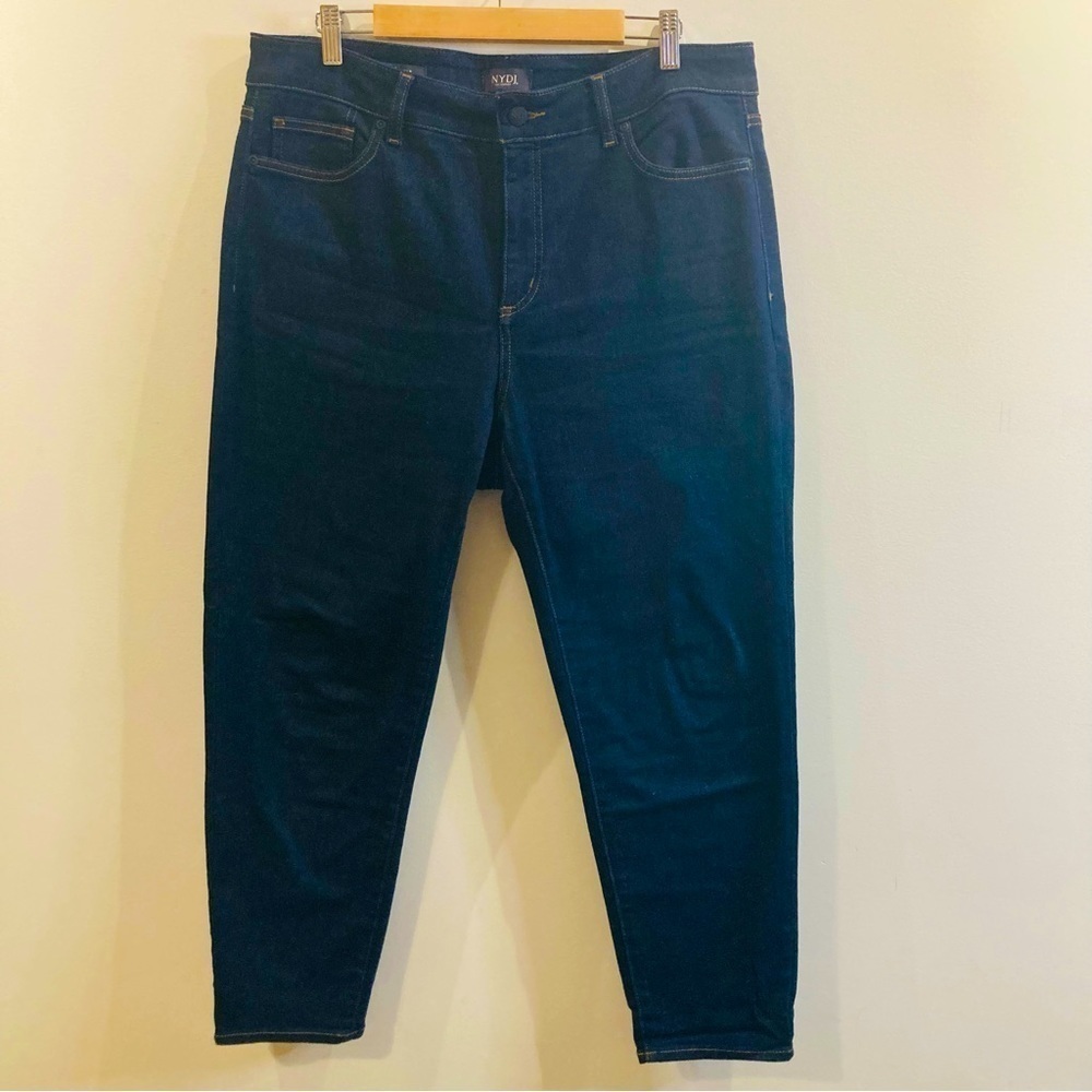 NYDJ Sz 14W Alina Ankle Dark Wash Lift Tuck Technology Jeans